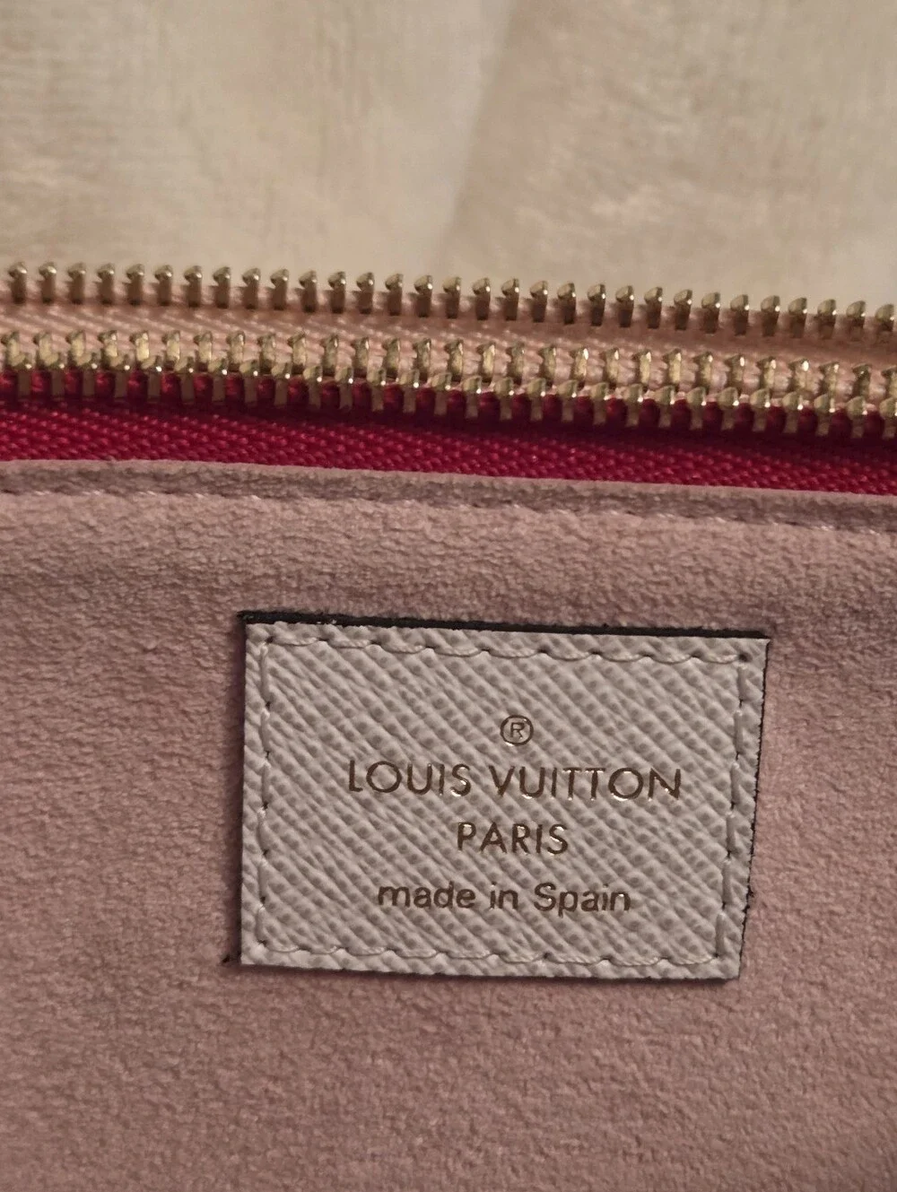 Authentic LV Double Zip Pochette Giant Monogram Pink Red White Crossbody Bag